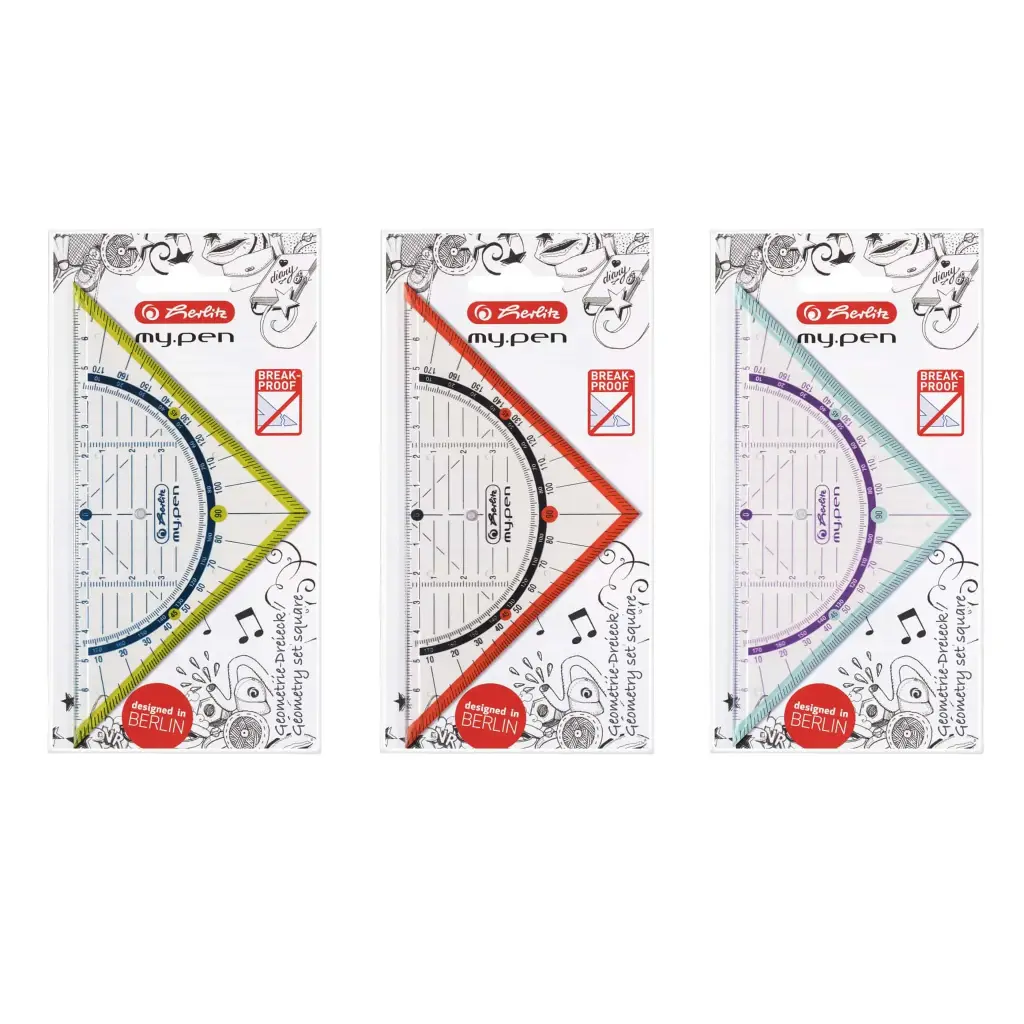 Herlitz Geodreick - Geometry Set Square 16cm