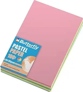 A4 Pastellfarbiges Papier - Pastell Paper: 100 Seiten/pages