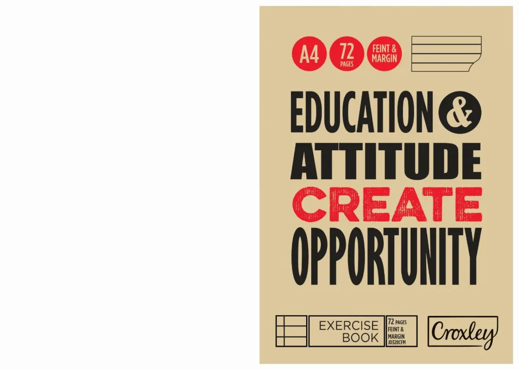 [EBFMA472] A4 Exercise Book Feint and Margin - Heft liniert mit Rand (72)