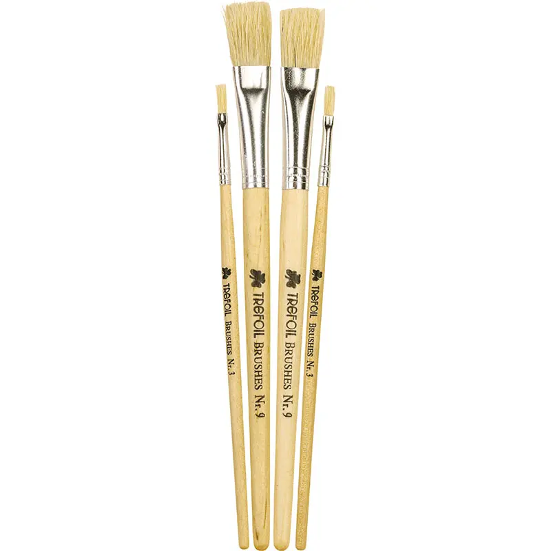 Borstenflachpinsel kurzer Griff - Flat Bristle Brush Short Handle: Nr. 12