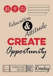 [EBFMS48] A5 Exercise Book: Speckled, Feint and Margin - Heft liniertes mit Hilfslinien und Rand (48)