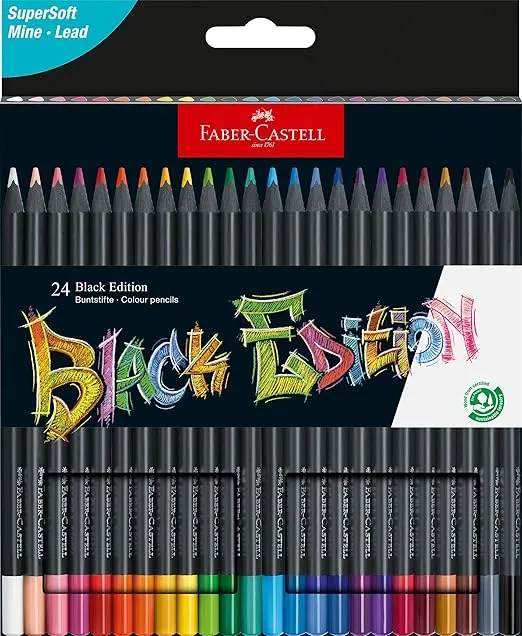 Faber-Castell Black Edition Colour Pencils - Buntstifte (24) 