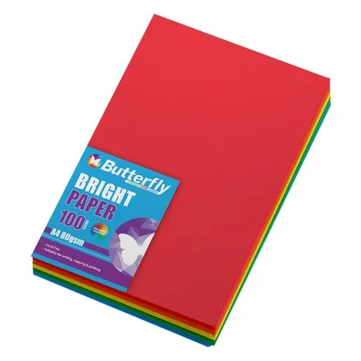 A4 80 gsm Bright Paper - Farbiges Papier (100)