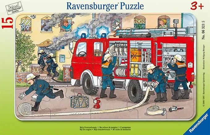 Ravensburger Puzzle Mein Feuerwehrauto - 15 Teile Puzzle ab 3 Jahre