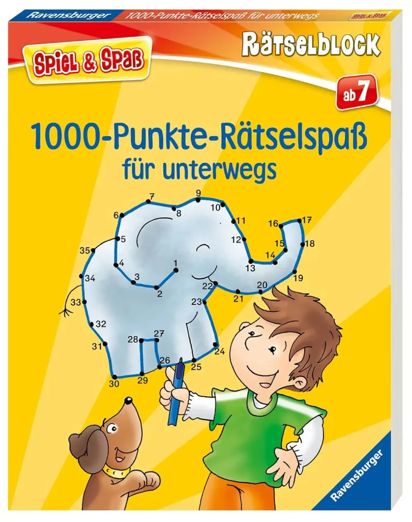 1000-Punkte-Rätselspaß für unterwegs - Rätselbuch ab 7 Jahre