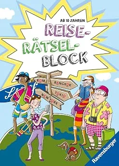 Reise-Rätselblock ab 10 Jahren, spannende Beschäftigung für unterwegs