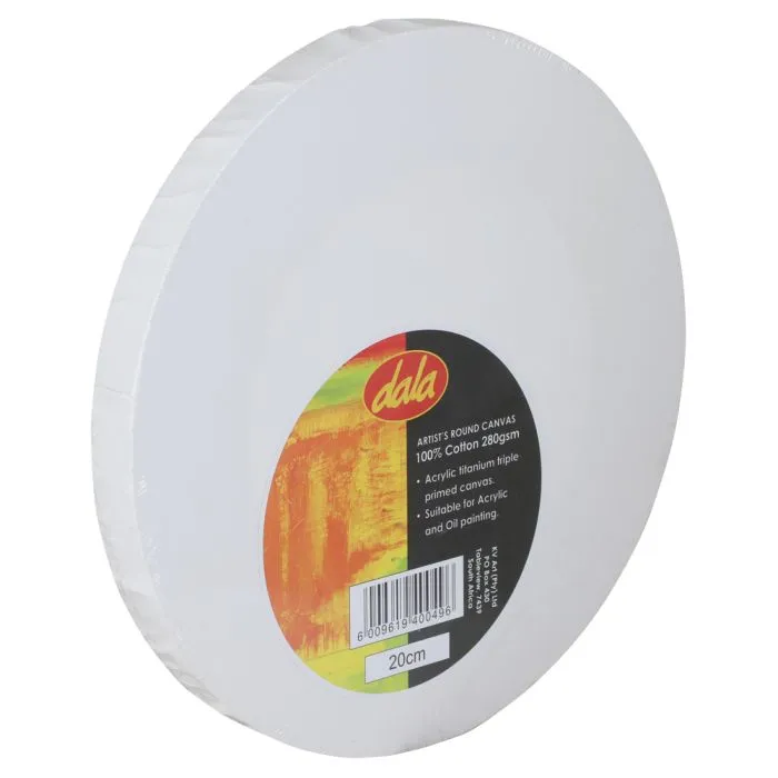Gespannte Leinwand rund - Canvas stretched round 20cm